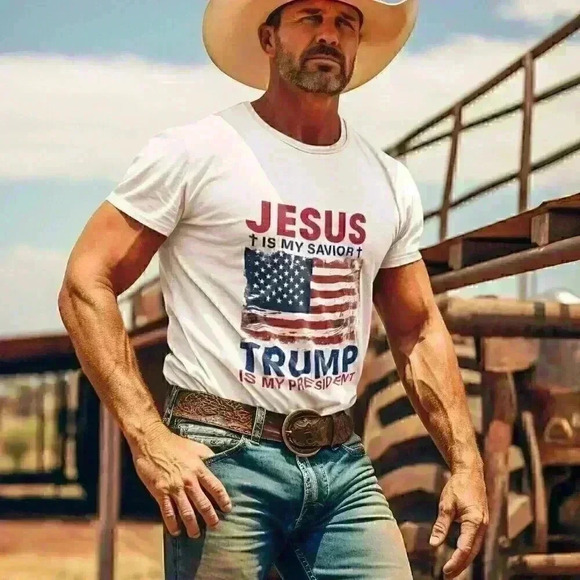 unisex trump /jesus Bold Patriotic Statement Apparel" - Picture 2 of 2